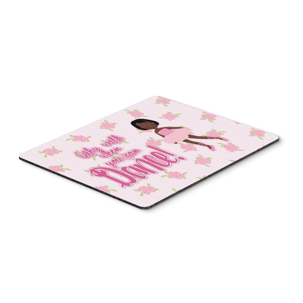 Ballet African American Short Hair Mouse Pad, Hot Pad or Trivet