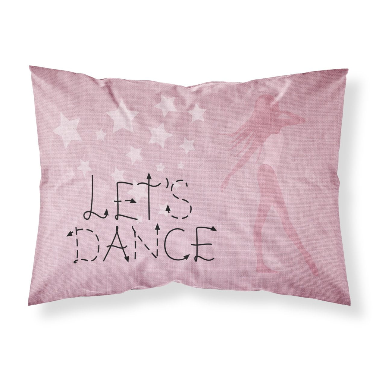 Lets Dance Linen Pink Fabric Standard Pillowcase