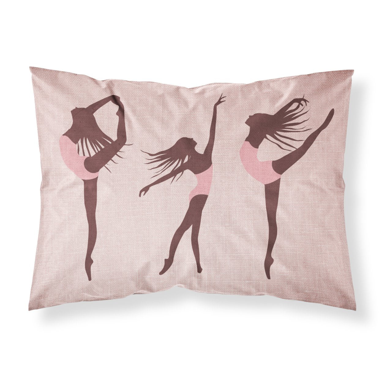 Dancers Linen Pink Fabric Standard Pillowcase