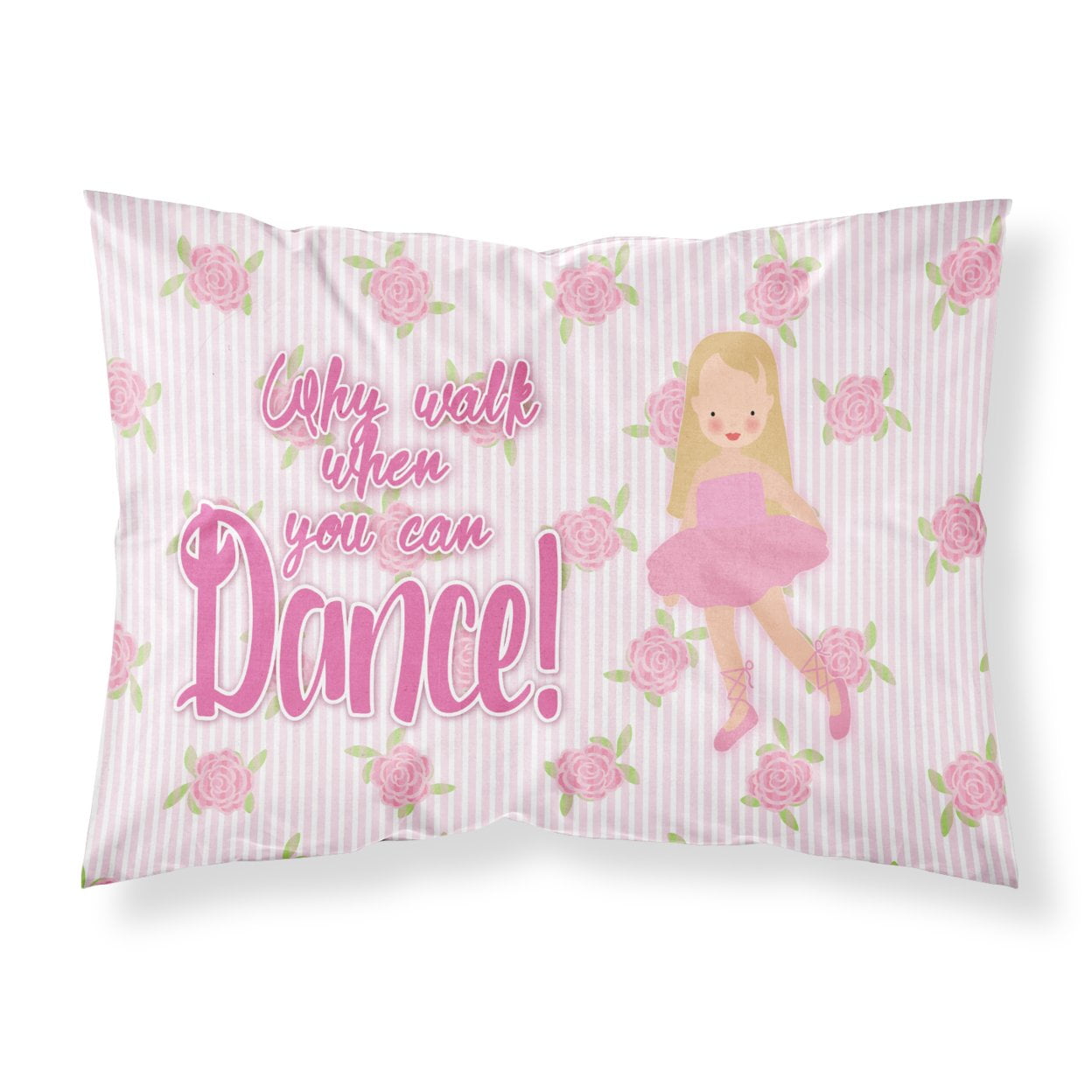 Ballet Long Blonde Hair Fabric Standard Pillowcase