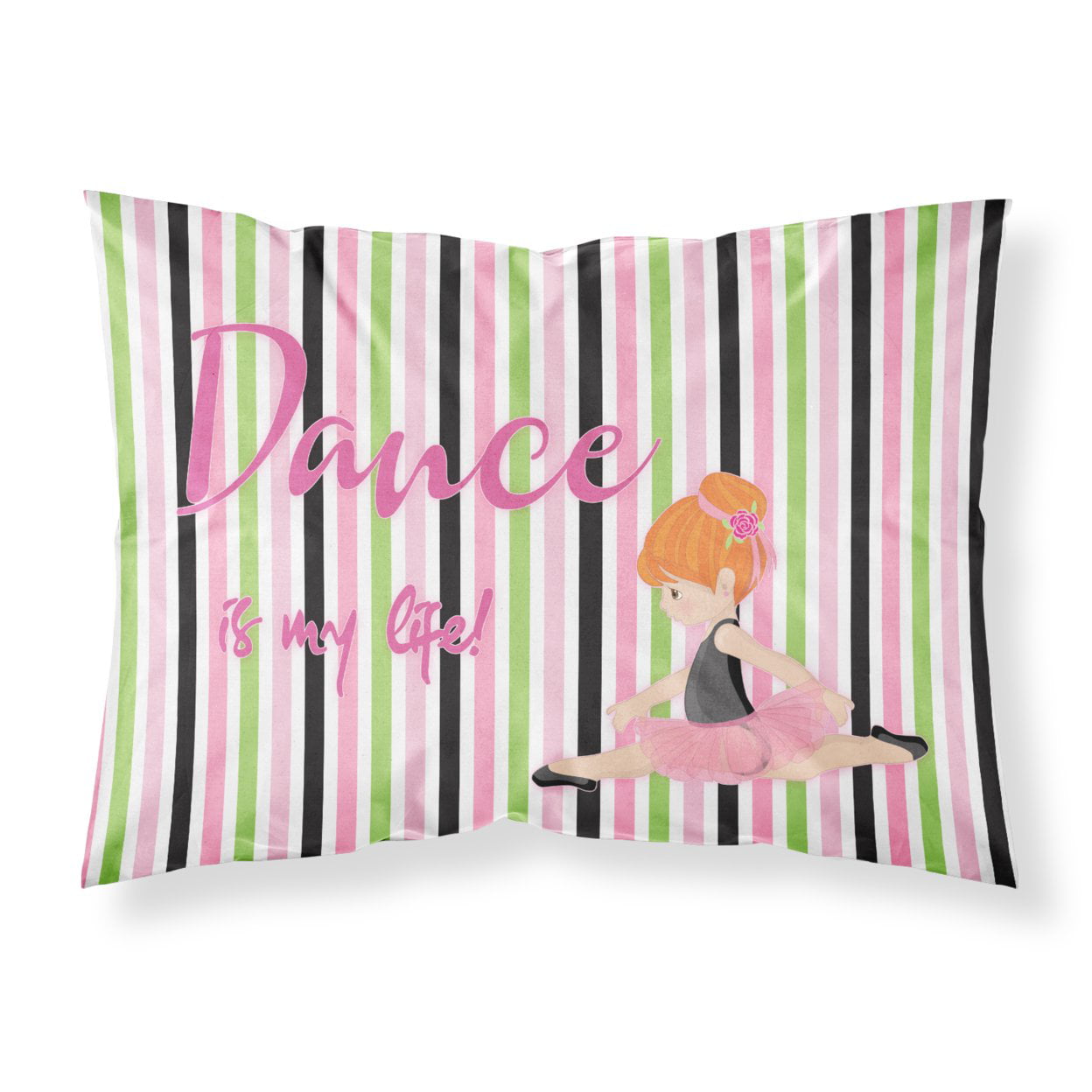 Ballet Dance is My Life Red Fabric Standard Pillowcase