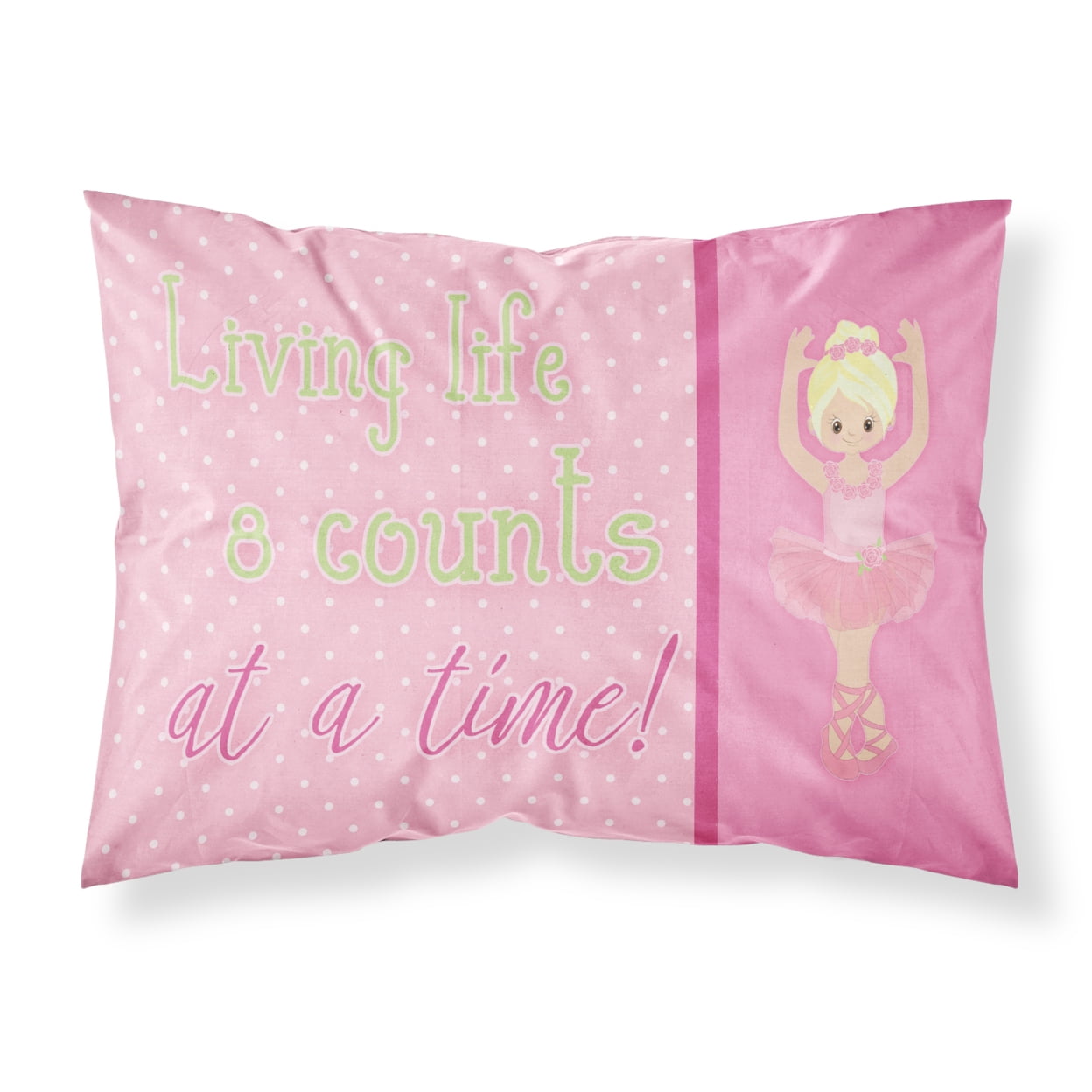 Ballet in 8 Counts Blonde Fabric Standard Pillowcase
