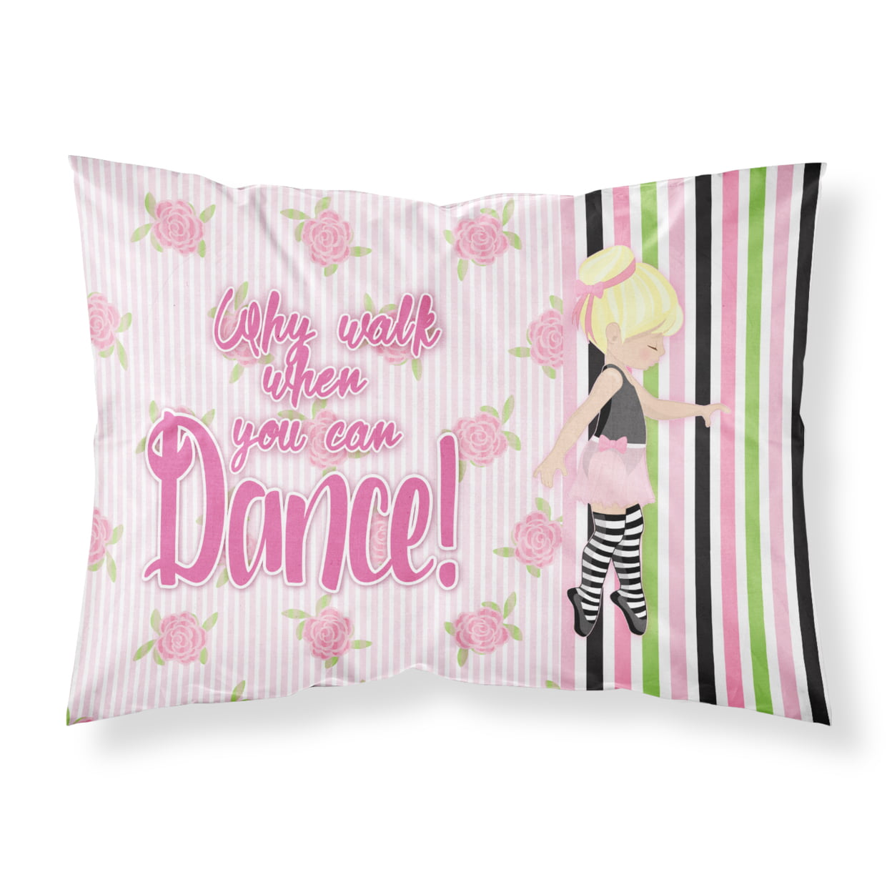 Ballet Dance Stripes Blonde Fabric Standard Pillowcase