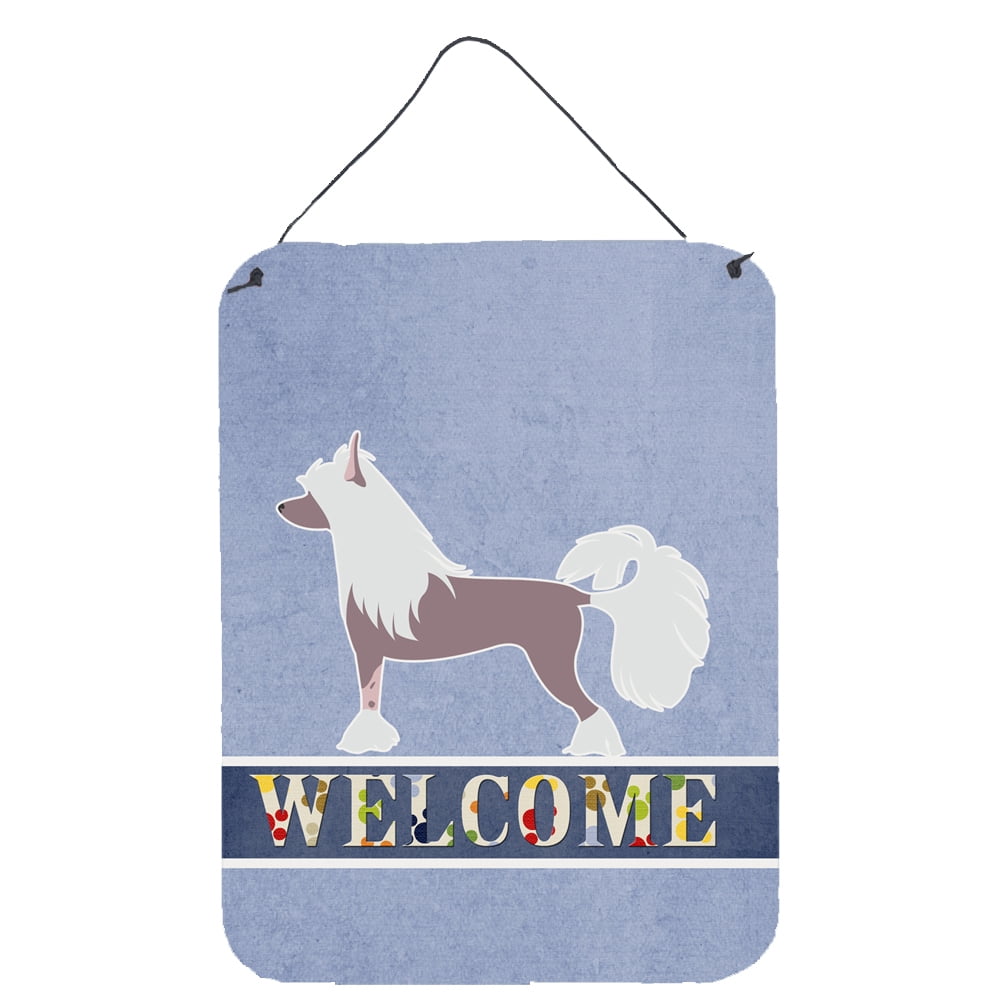 Chinese Crested Welcome Wall or Door Hanging Prints