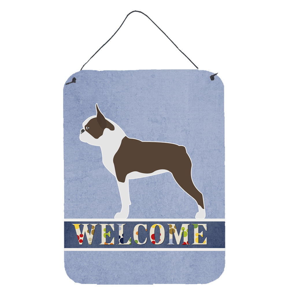 Boston Terrier Welcome Wall or Door Hanging Prints