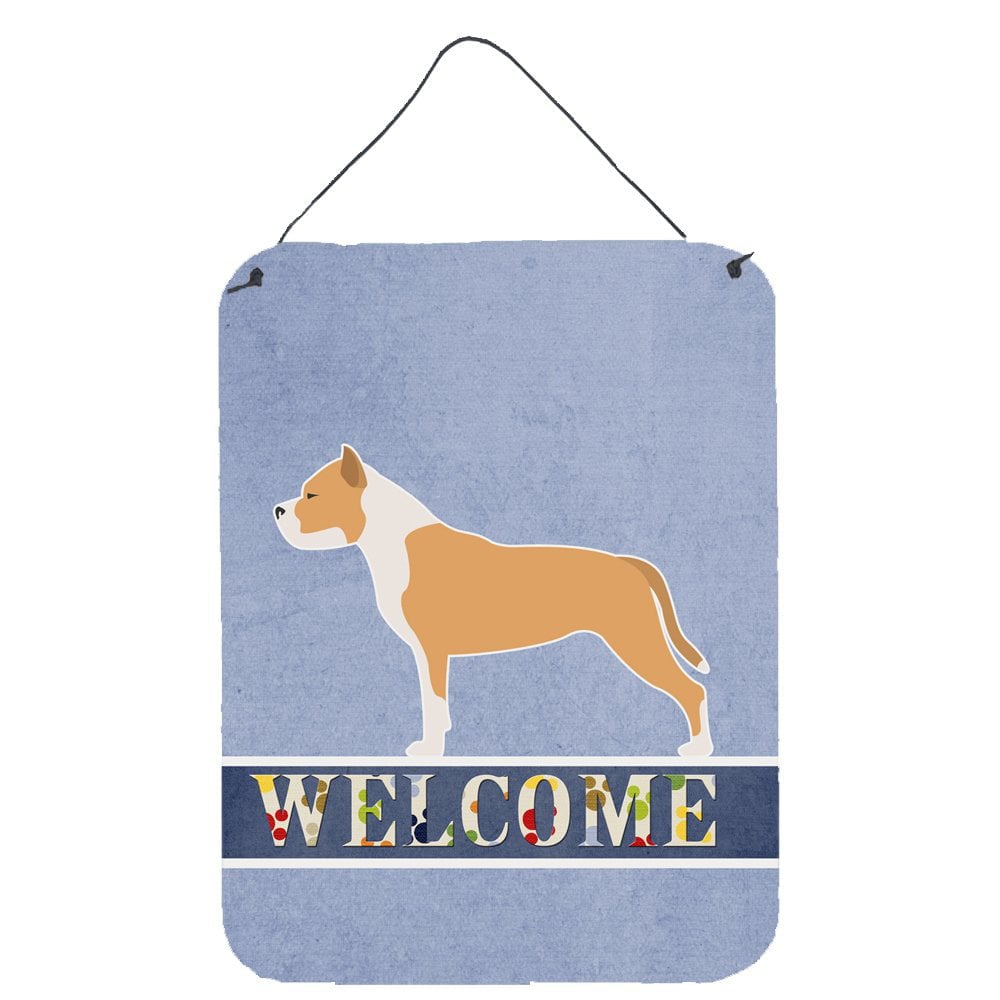 Staffordshire Bull Terrier Welcome Wall or Door Hanging Prints