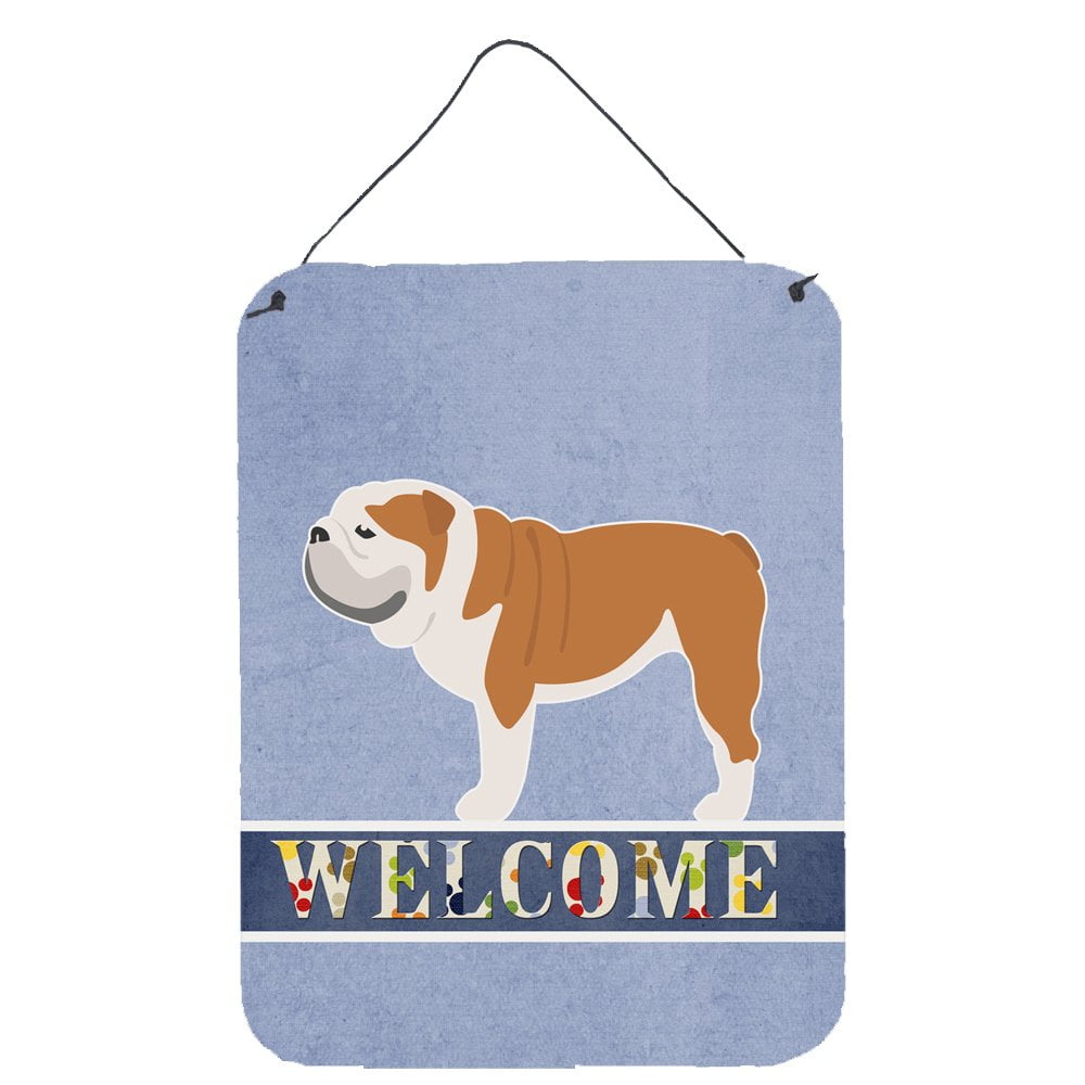 English Bulldog Welcome Wall or Door Hanging Prints