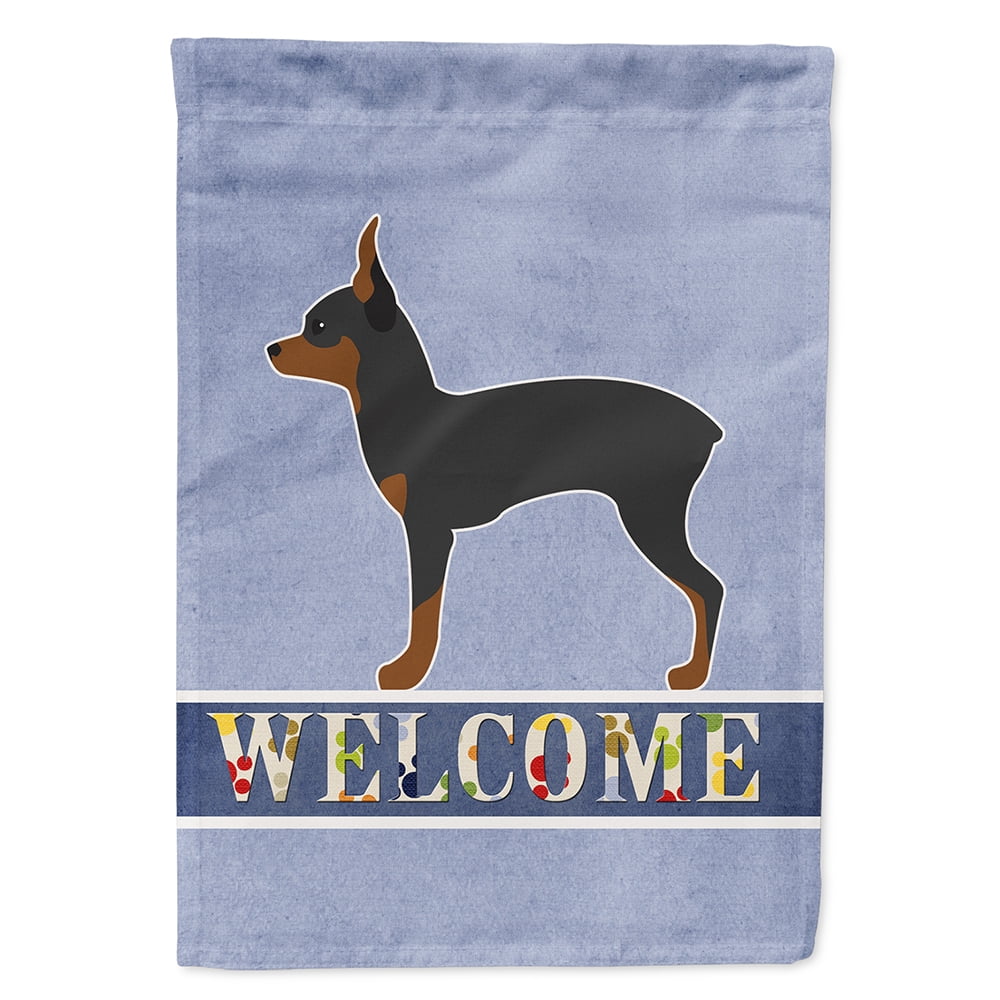 Toy Fox Terrier Welcome Garden Size Flag