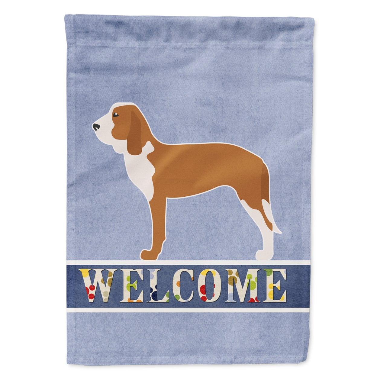 Spanish Hound Welcome Garden Size Flag