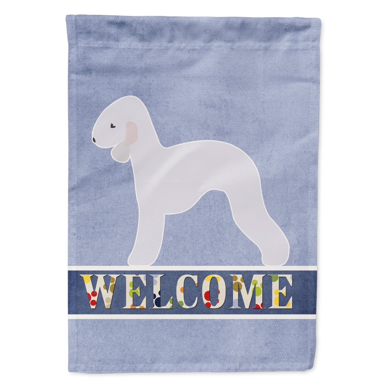 Bedlington Terrier Welcome Garden Size Flag