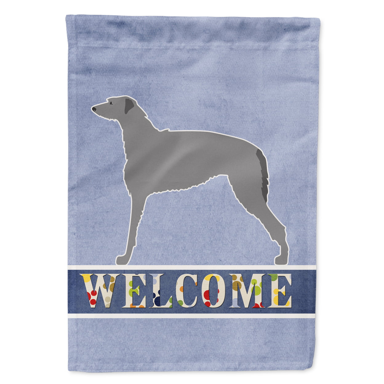 Scottish Deerhound Welcome Garden Size Flag