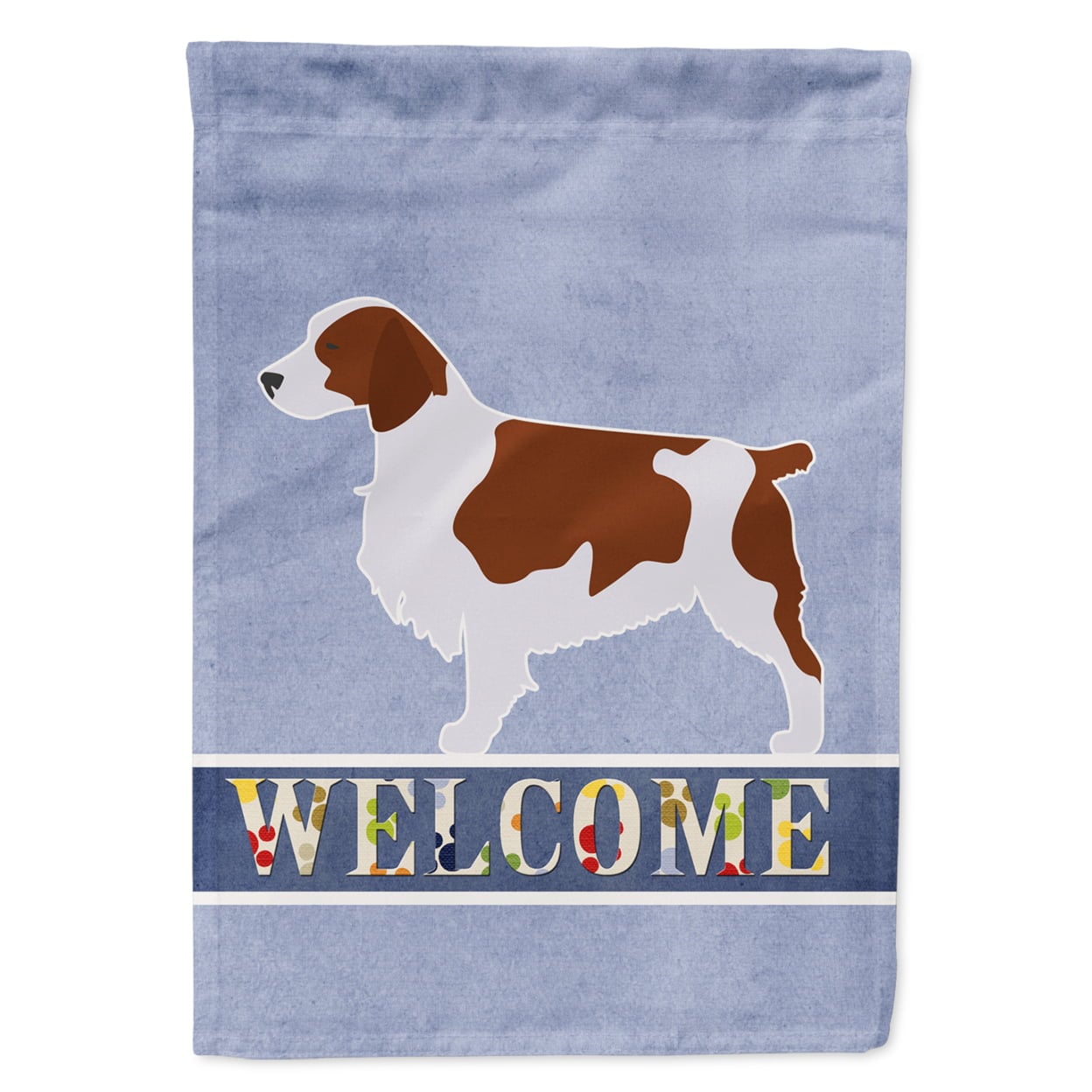 Welsh Springer Spaniel Welcome Garden Size Flag