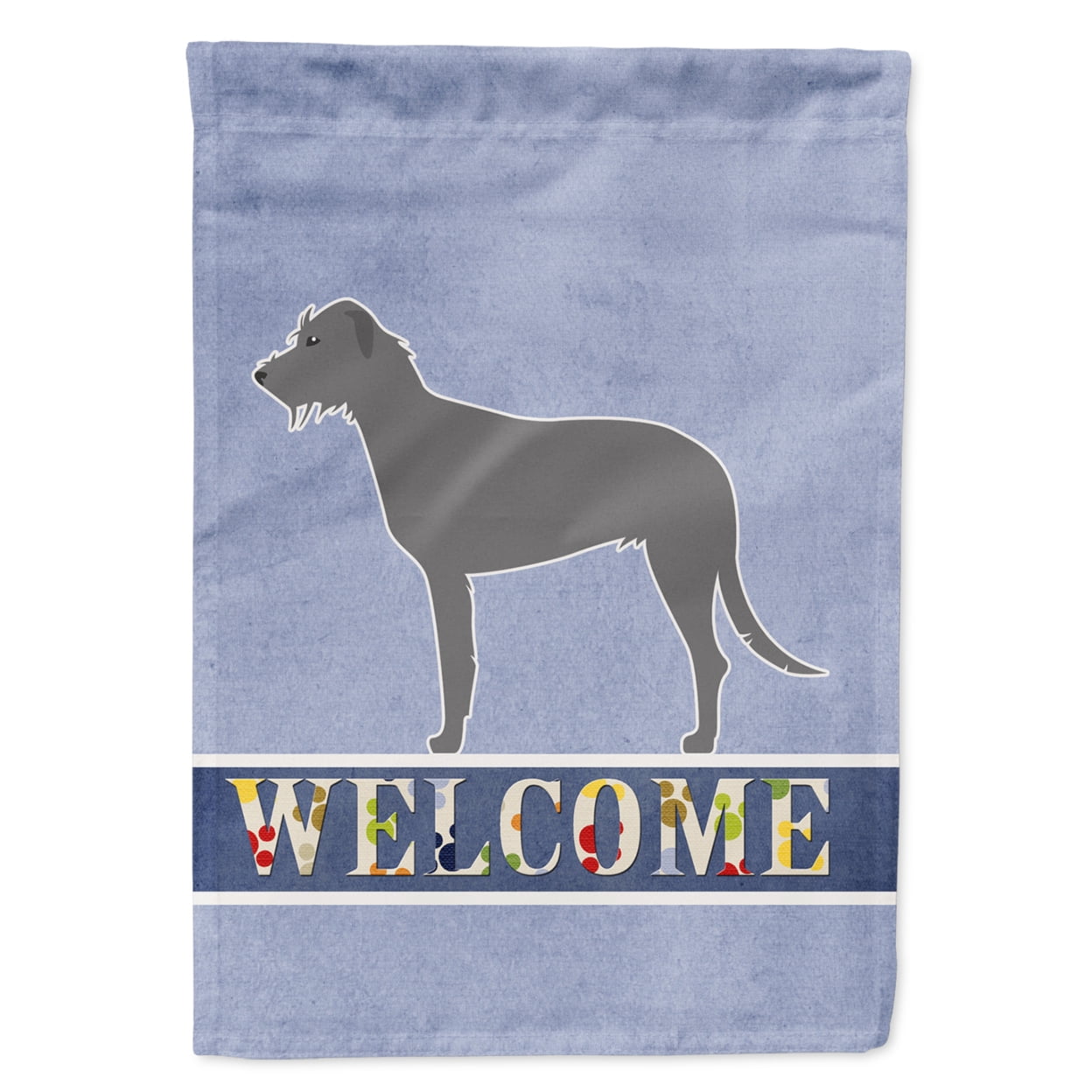 Irish Wolfhound Welcome Garden Size Flag