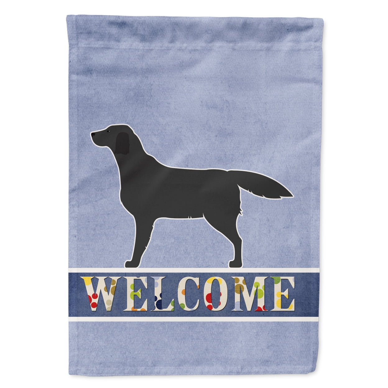 Black Labrador Retriever Welcome Garden Size Flag
