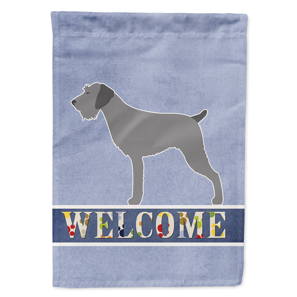 German Wirehaired Pointer Welcome Garden Size Flag