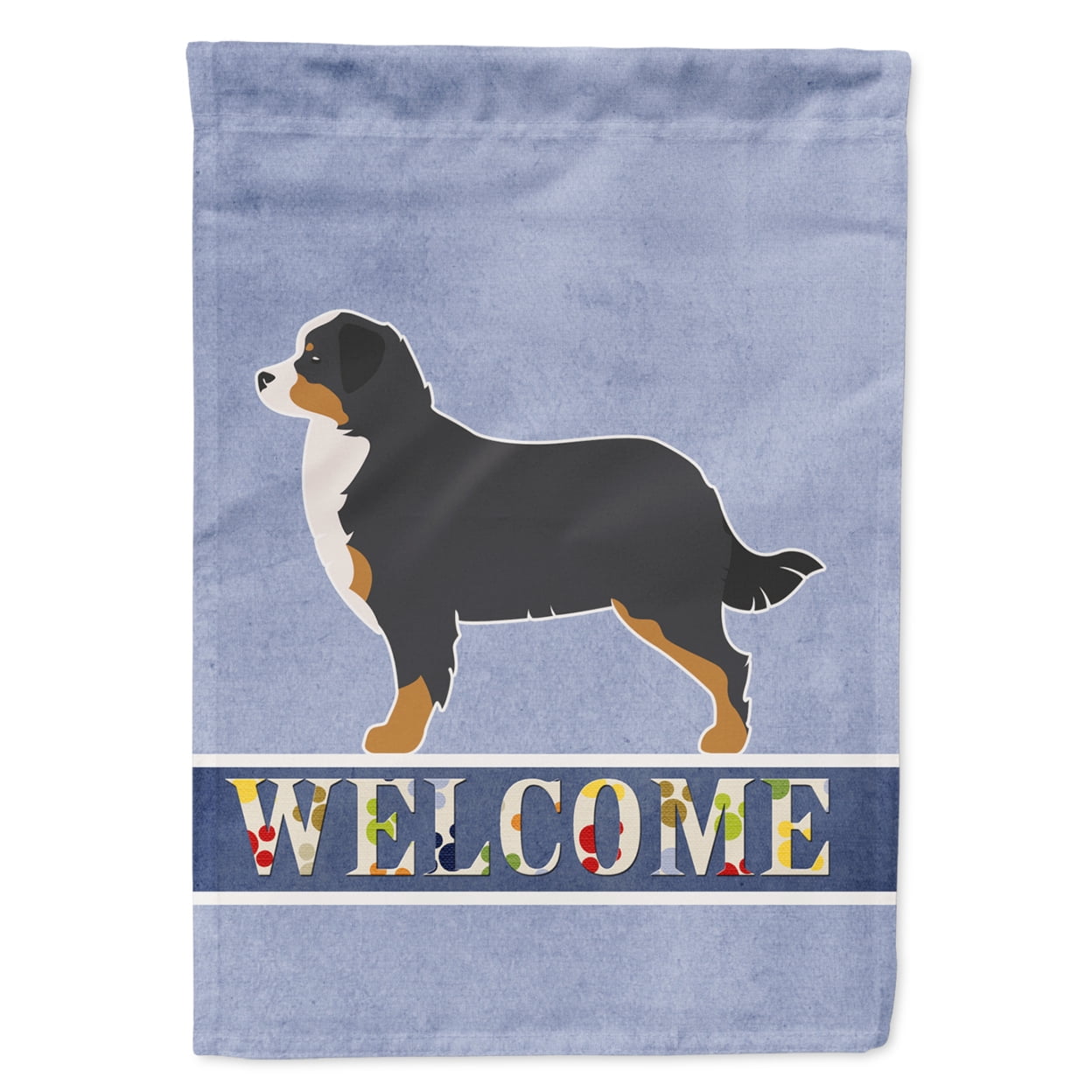 Bernese Mountain Dog Welcome Garden Size Flag