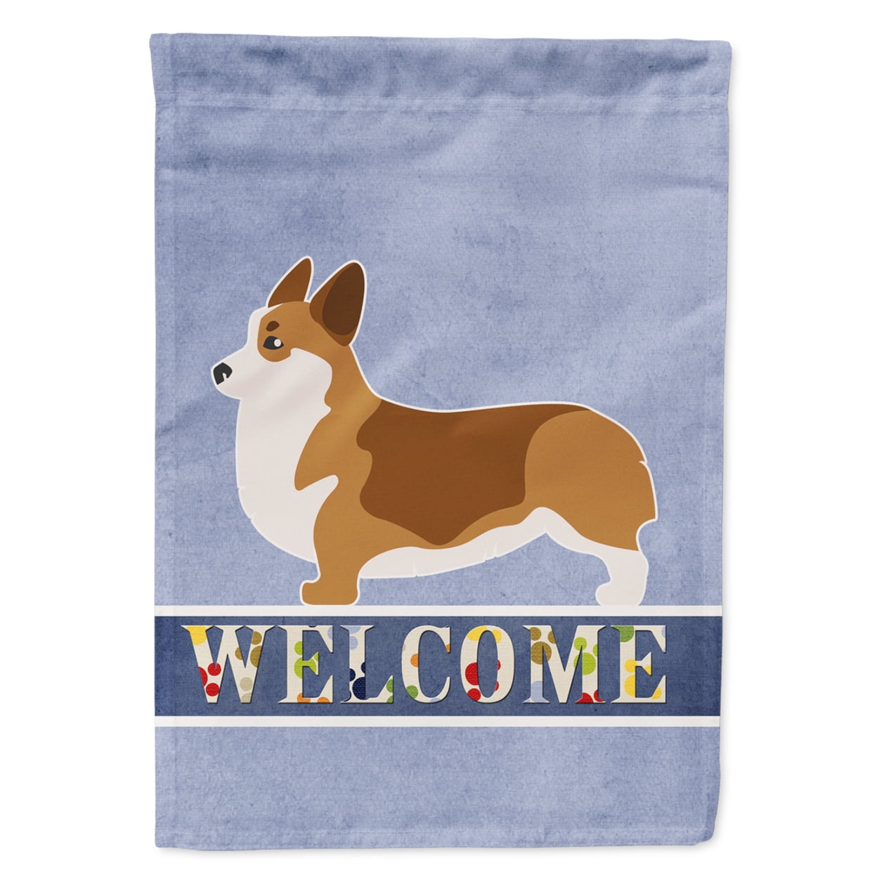 Corgi Welcome Garden Size Flag