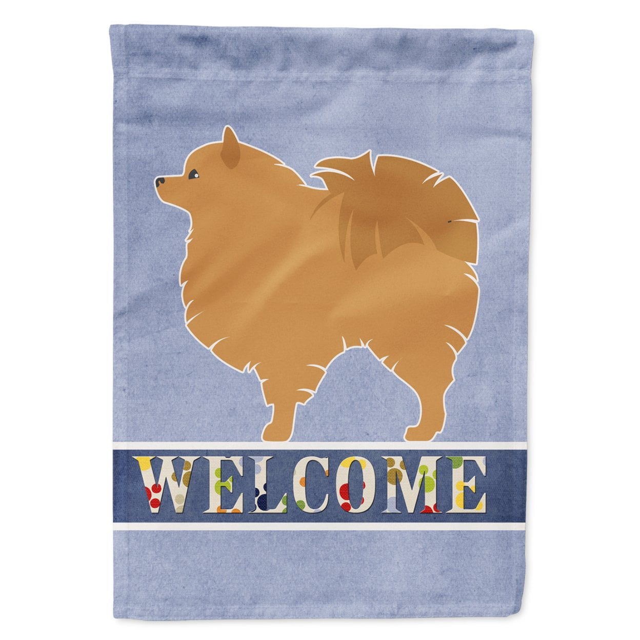 Pomeranian Welcome Garden Size Flag