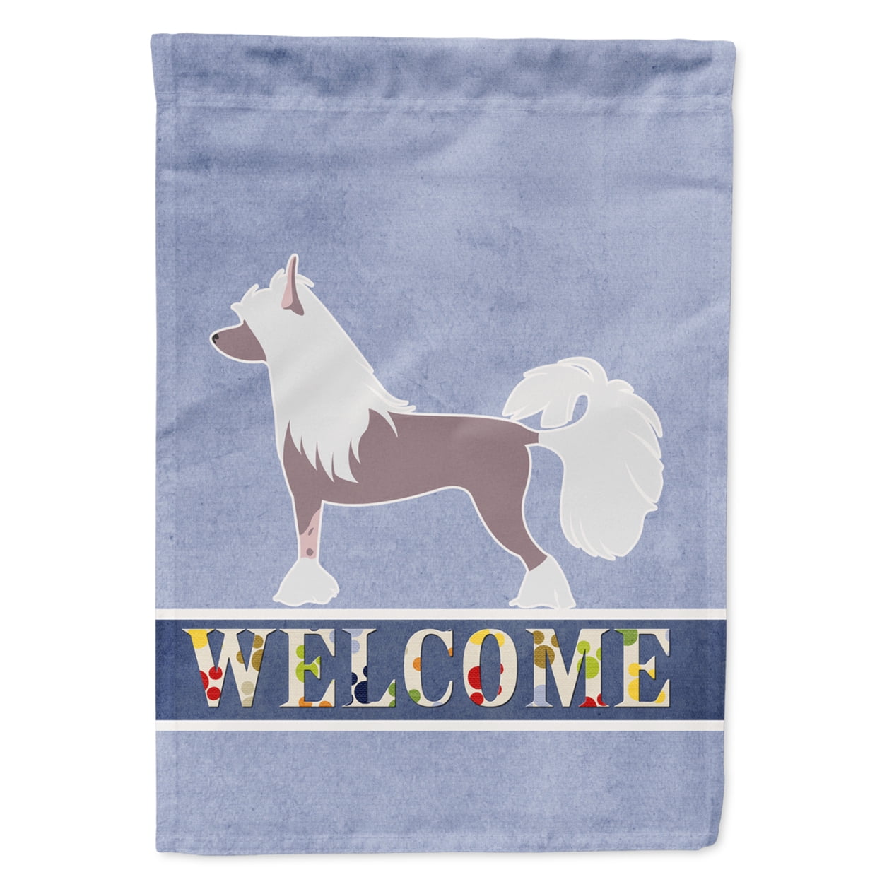 Chinese Crested Welcome Garden Size Flag