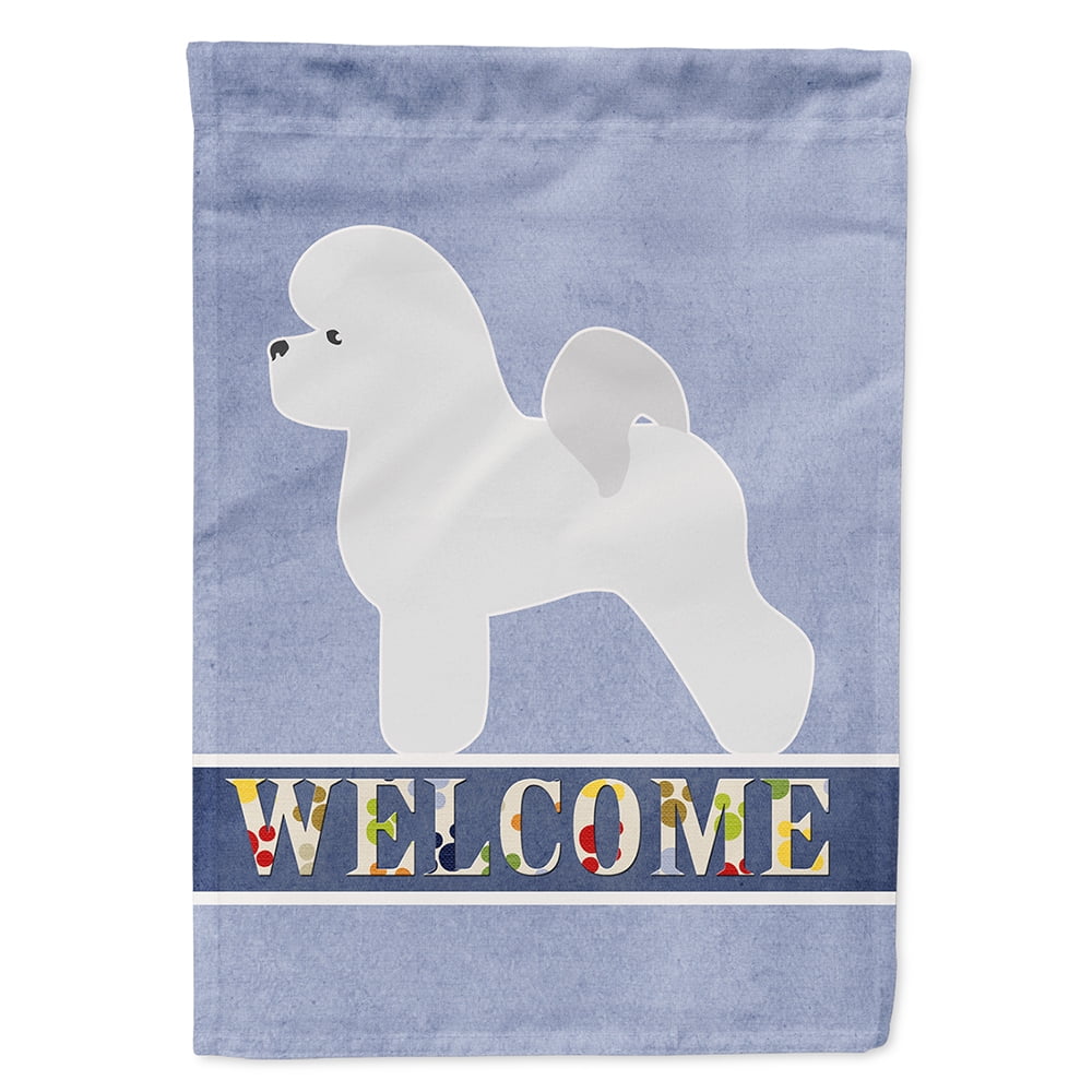 Bichon Frise Welcome Garden Size Flag