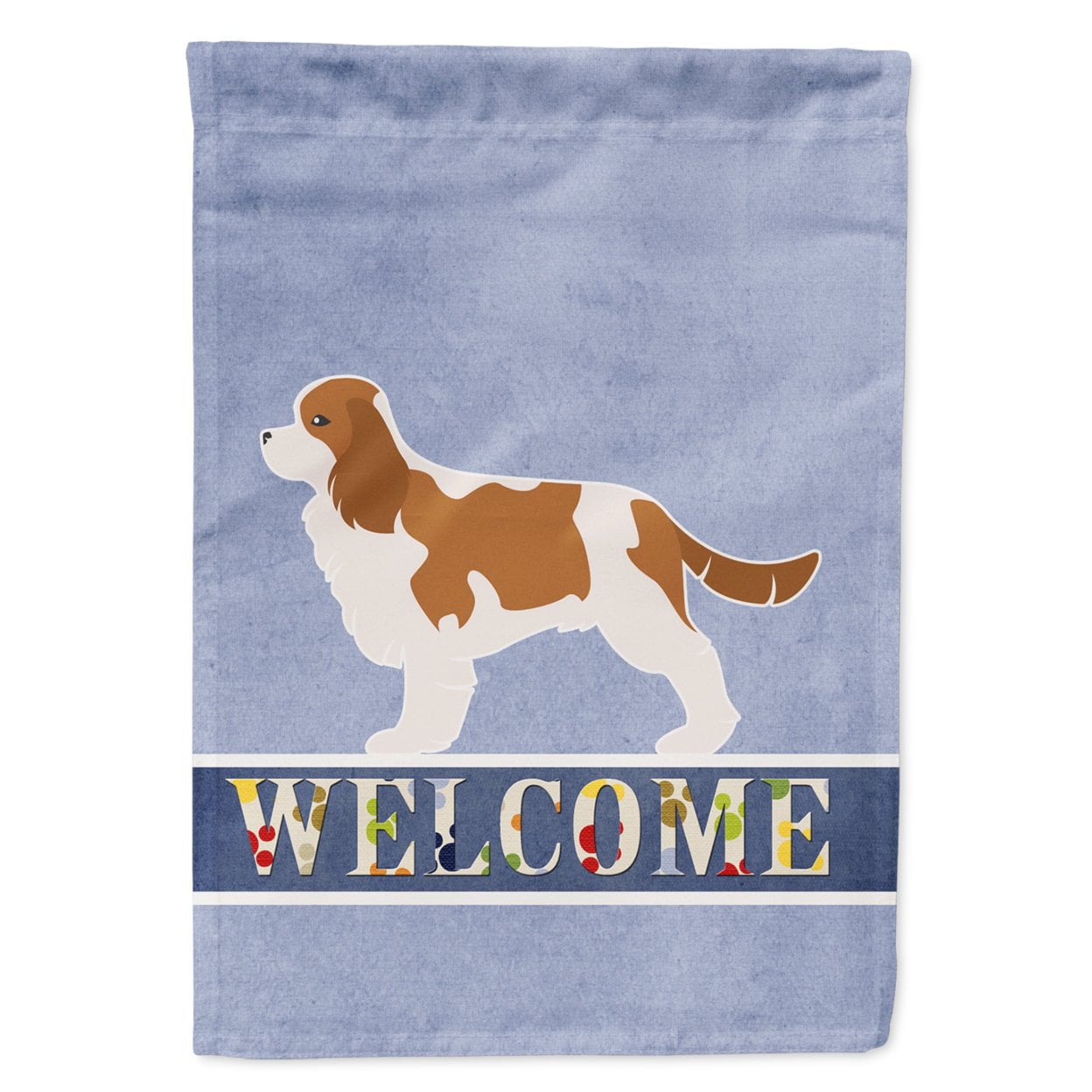 BB5553GF Cavalier King Charles Spaniel Welcome Garden Size Flag