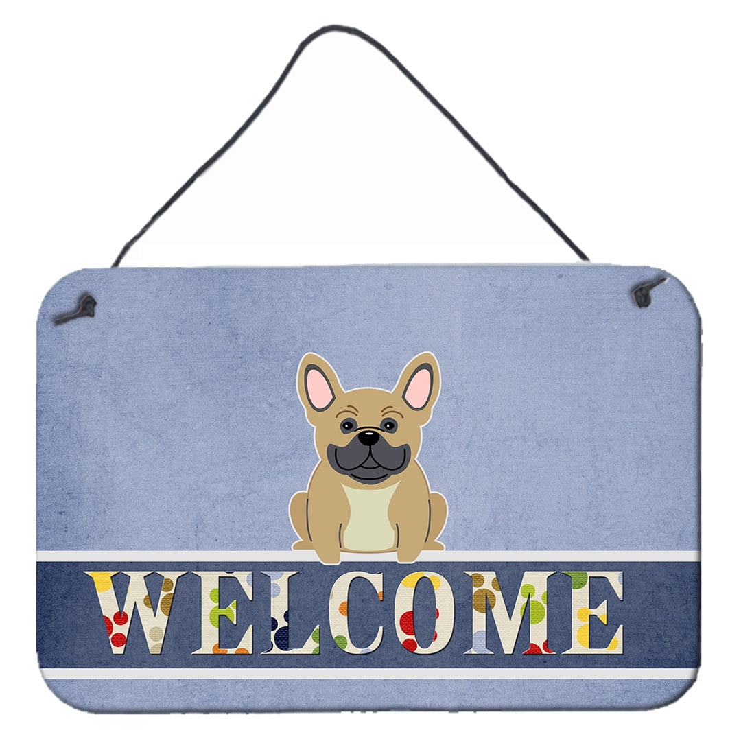French Bulldog Cream Welcome Wall or Door Hanging Prints