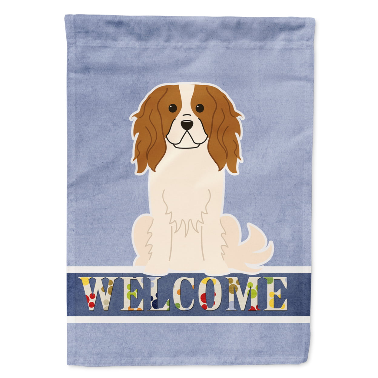 Cavalier Spaniel Welcome Garden Size Flag