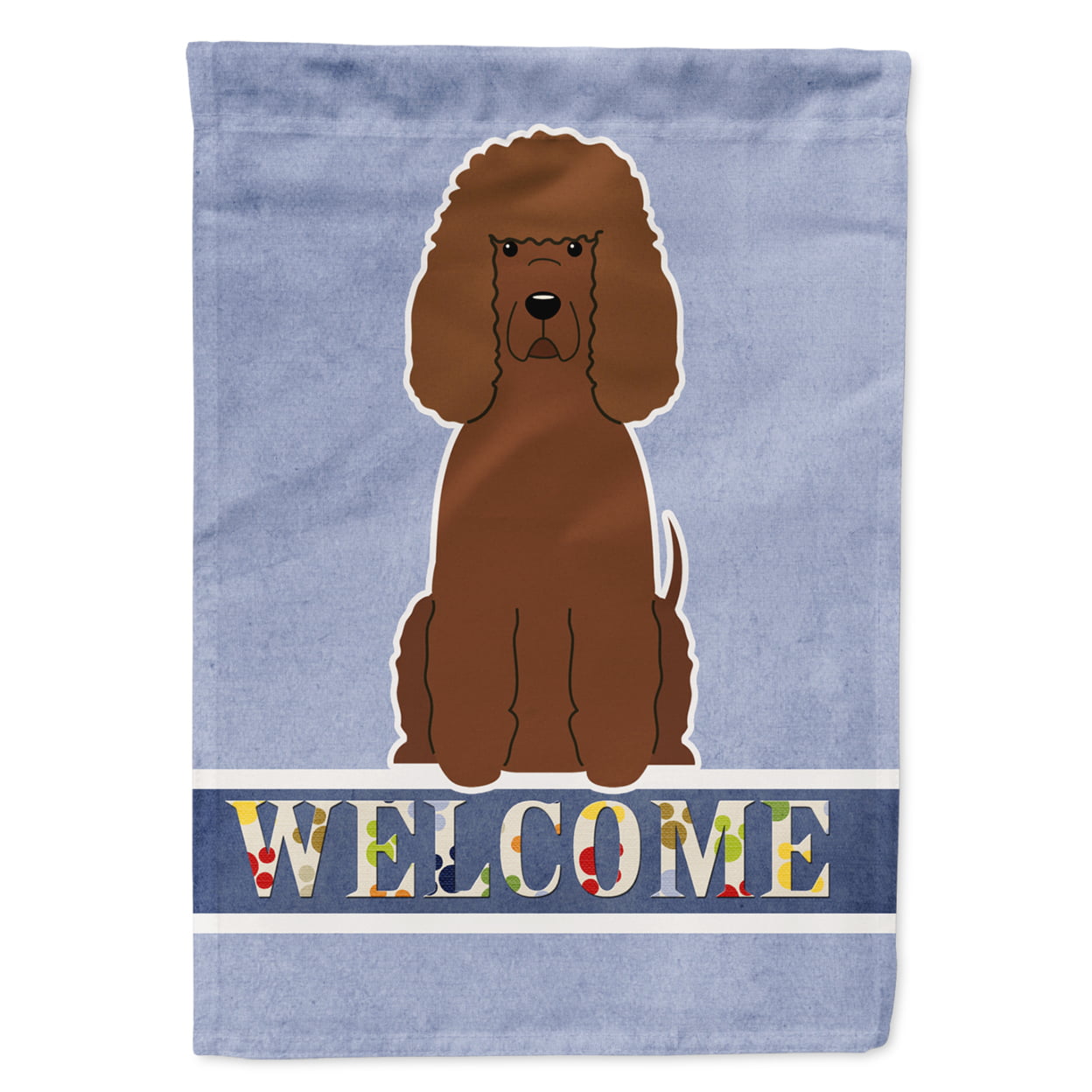 Irish Water Spaniel Welcome Garden Size Flag
