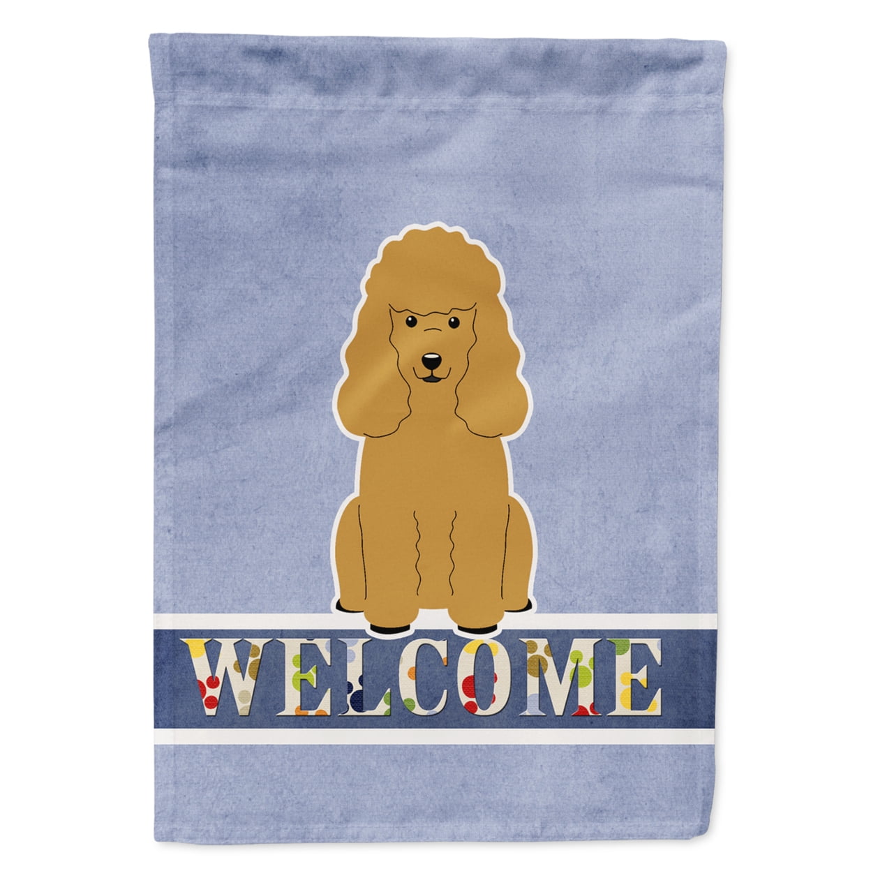 Poodle Tan Welcome Garden Size Flag