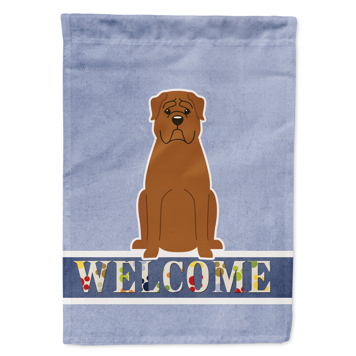 Dogue de Bourdeaux Welcome Garden Size Flag