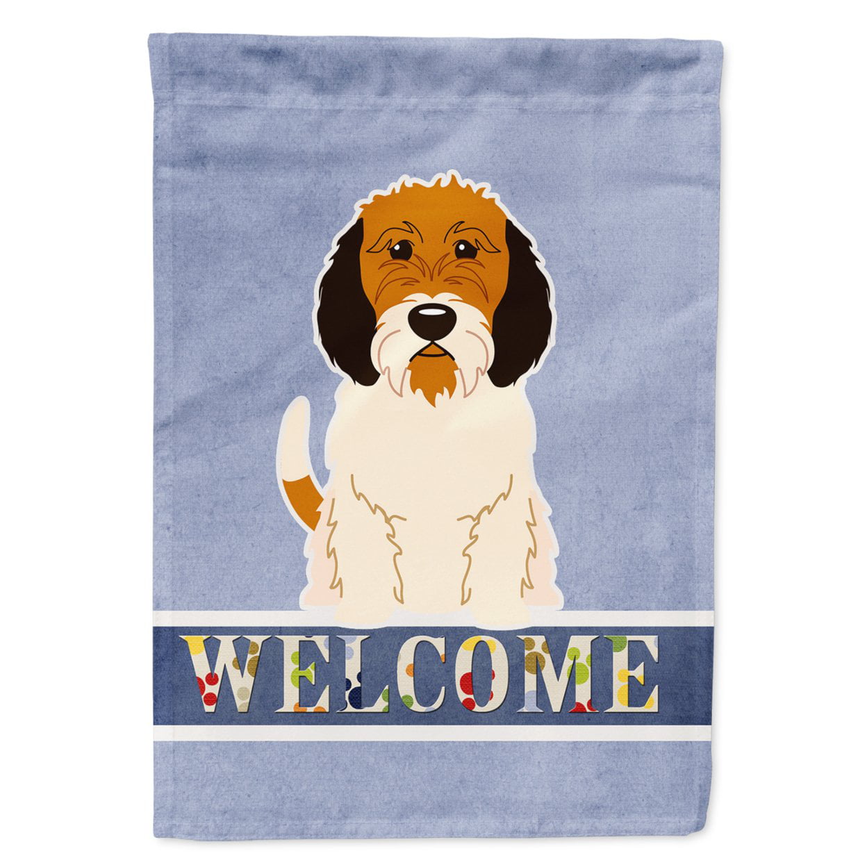 Petit Basset Griffon Veenden Welcome Garden Size Flag
