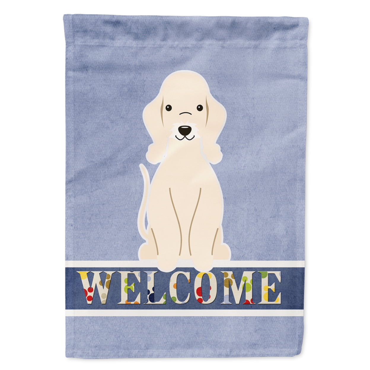 BB5672GF Bedlington Terrier Sandy Welcome Garden Size Flag
