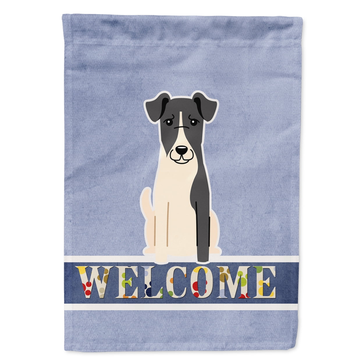 Smooth Fox Terrier Welcome Garden Size Flag