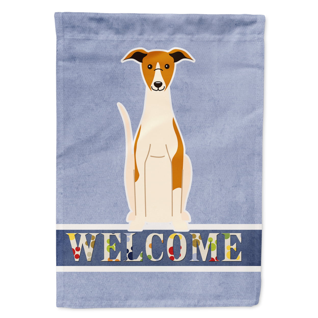 Whippet Welcome Garden Size Flag