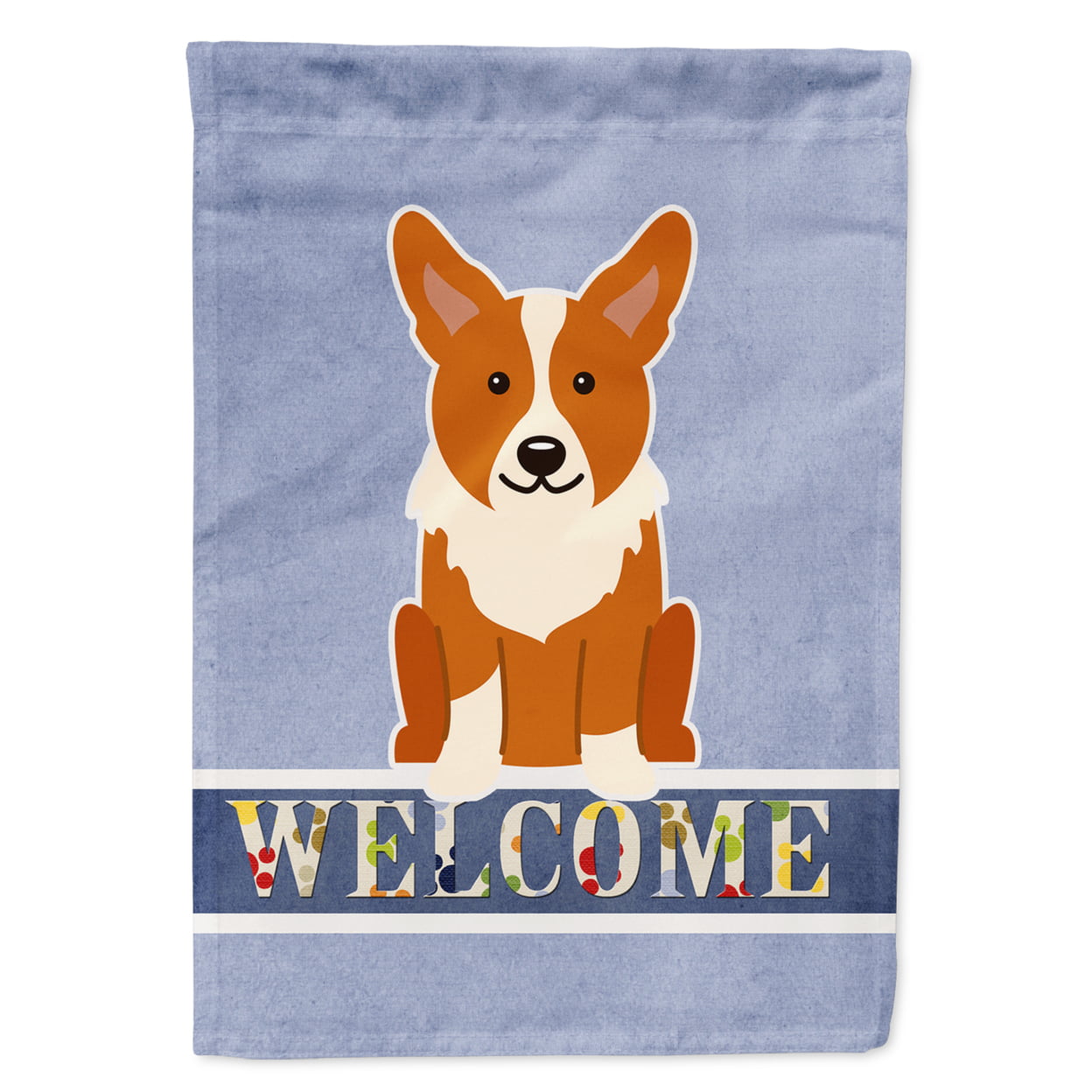 Corgi Welcome Garden Size Flag