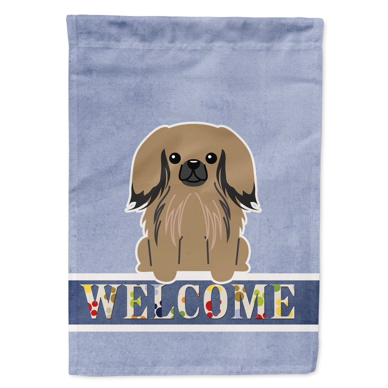 Pekingnese Tan Welcome Garden Size Flag