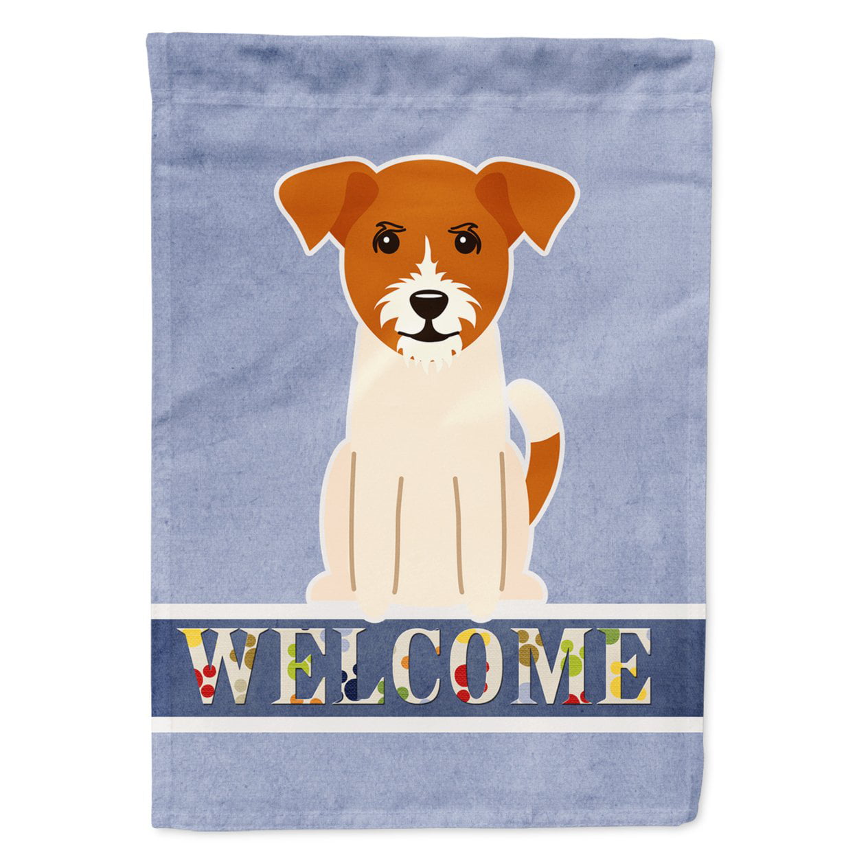 Jack Russell Terrier Welcome Garden Size Flag