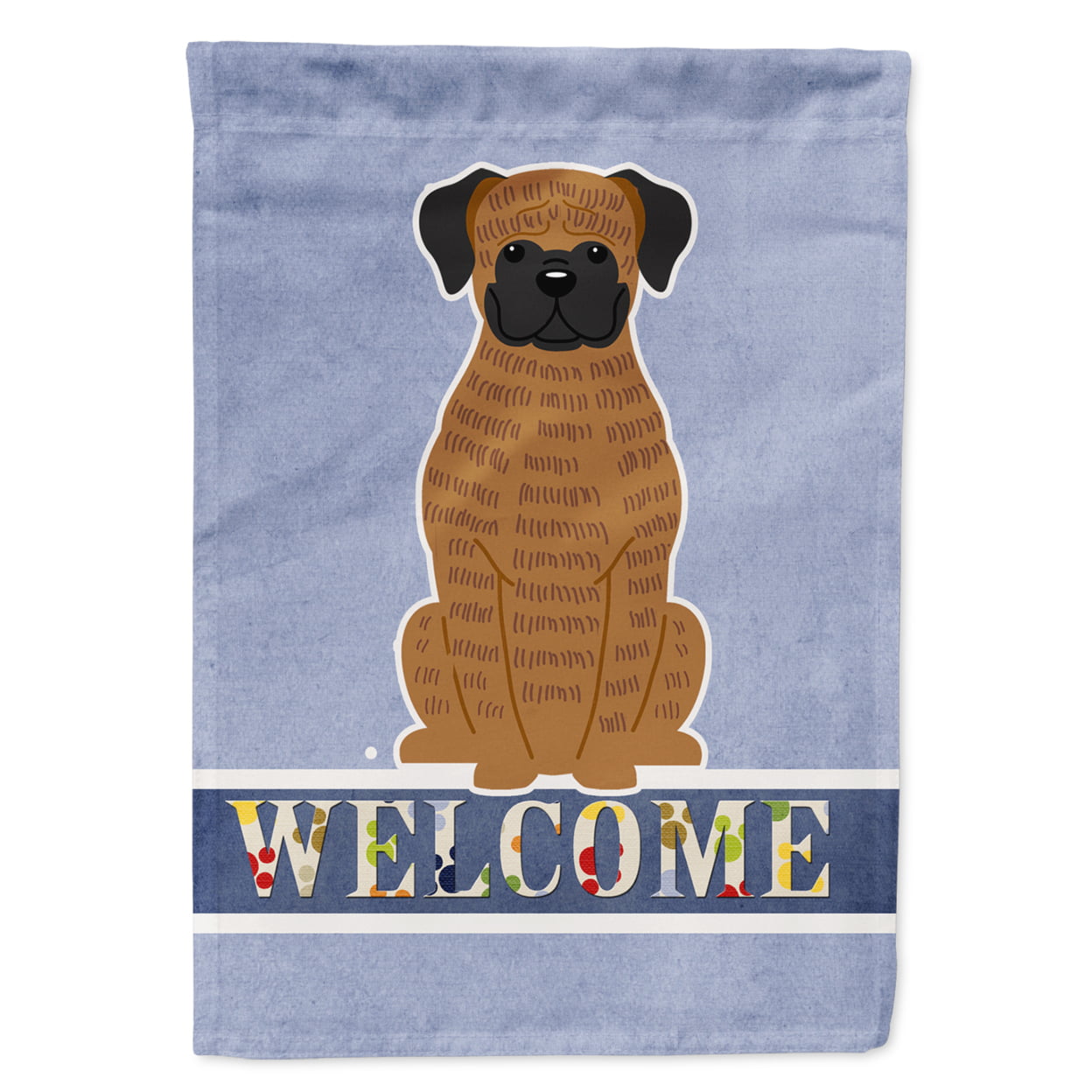 Brindle Boxer Welcome Garden Size Flag