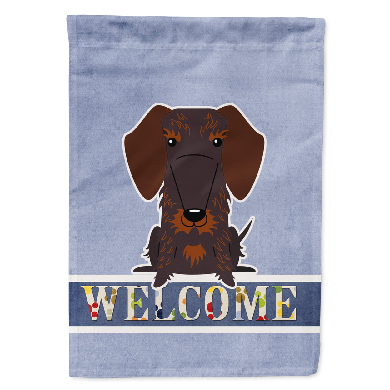 Wire Haired Dachshund Chocolate Welcome Garden Size Flag