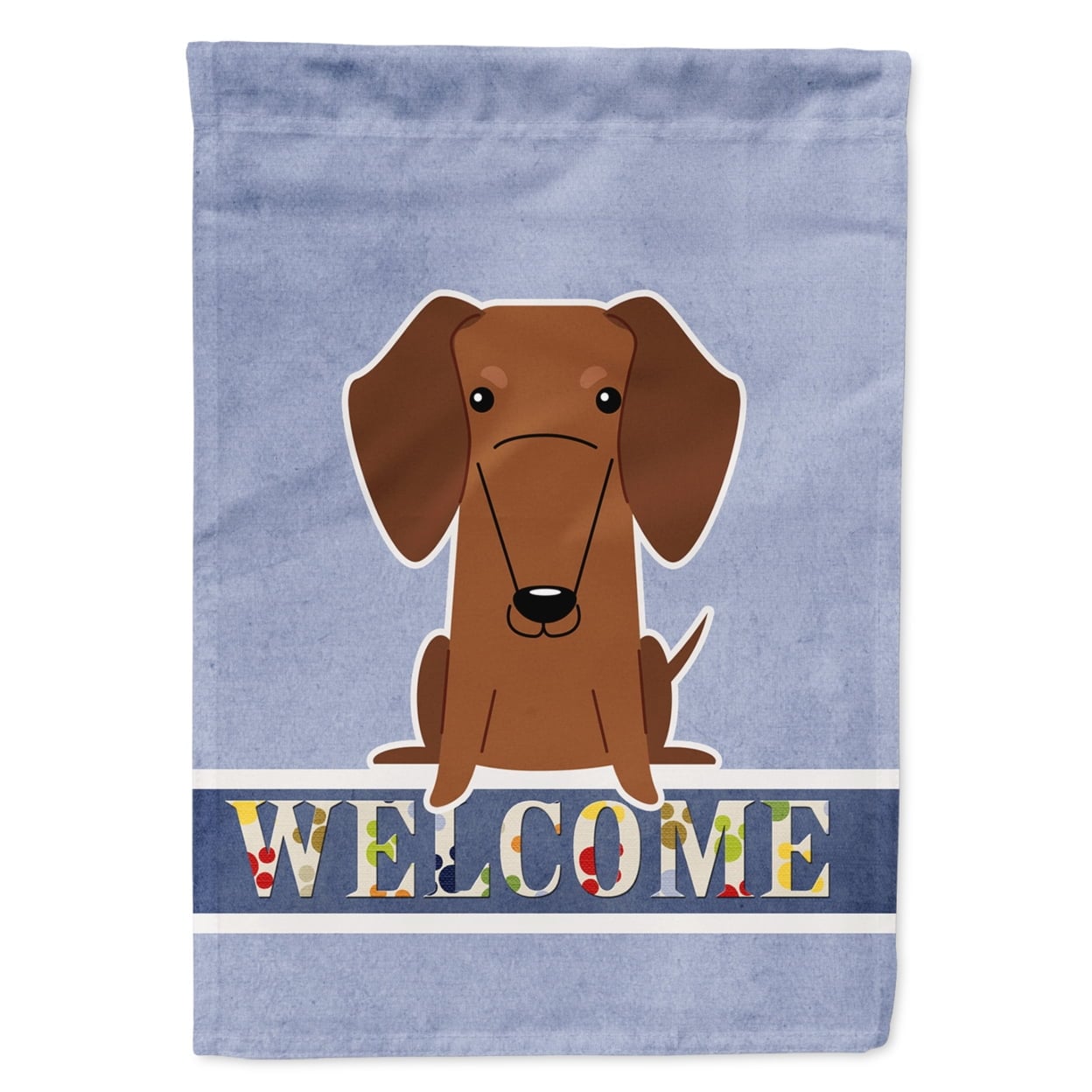 Dachshund Red & Brown Welcome Garden Size Flag