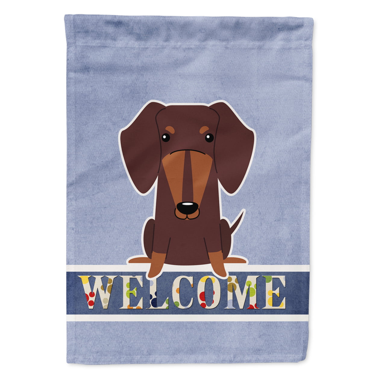 BB5712GF Dachshund Chocolate Welcome Garden Size Flag