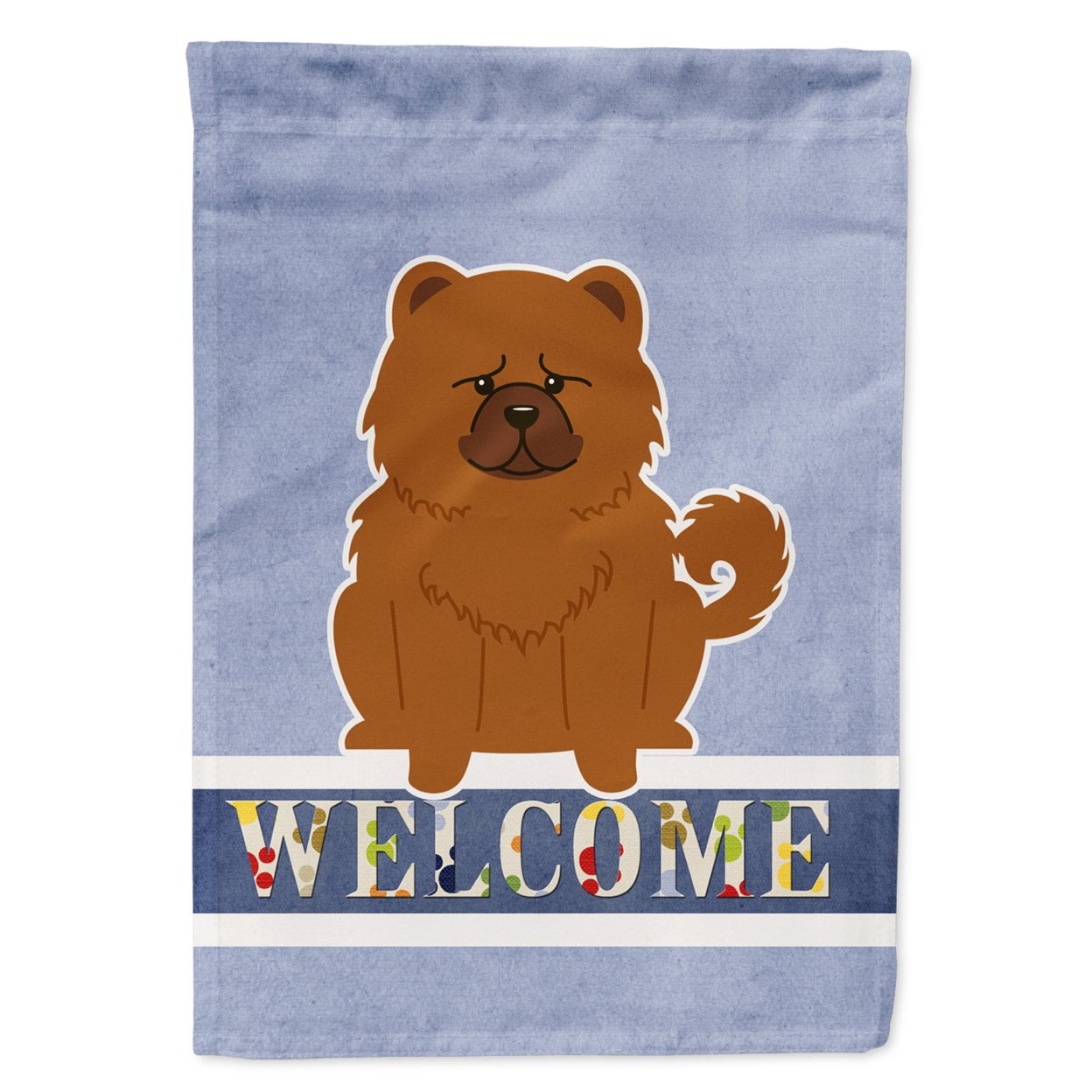 Chow Chow Red Welcome Garden Size Flag