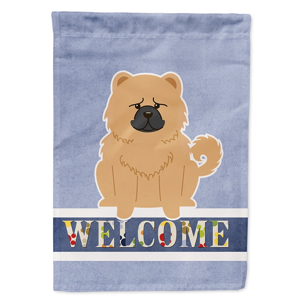 Chow Chow Cream Welcome Garden Size Flag