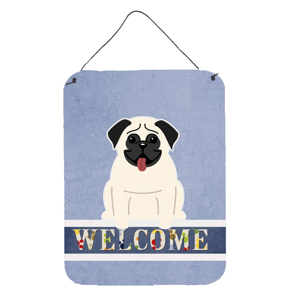 Pug Cream Welcome Wall or Door Hanging Prints