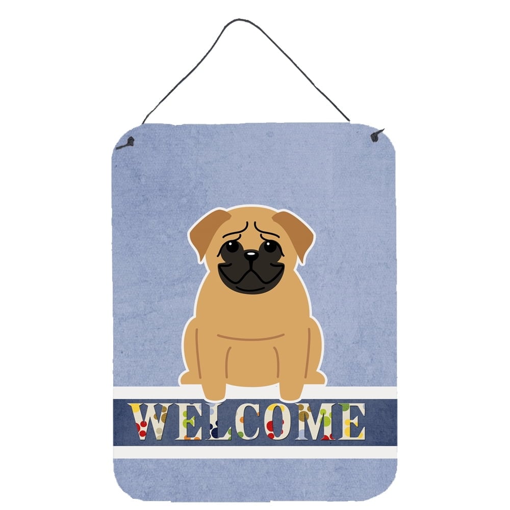 Pug Brown Welcome Wall or Door Hanging Prints