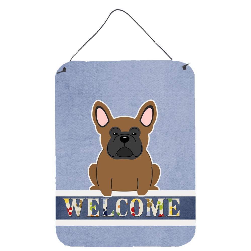 French Bulldog Brown Welcome Wall or Door Hanging Prints