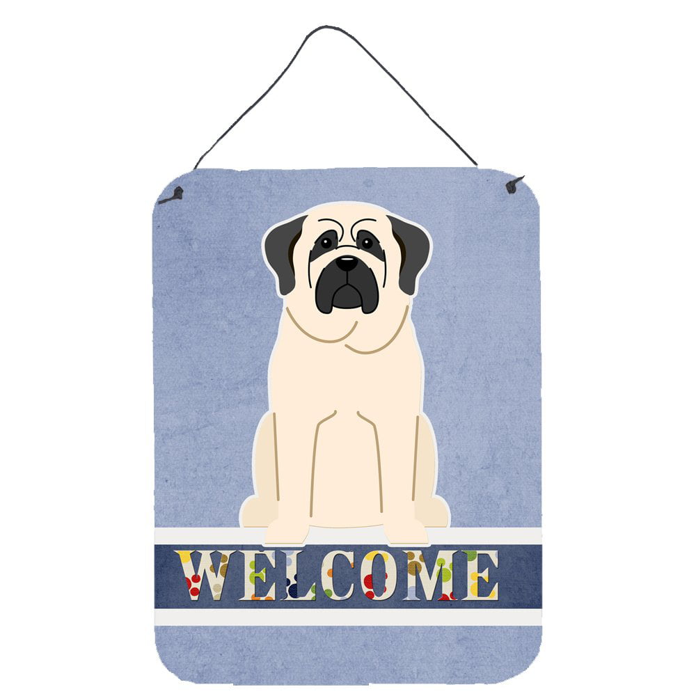 Mastiff White Welcome Wall or Door Hanging Prints