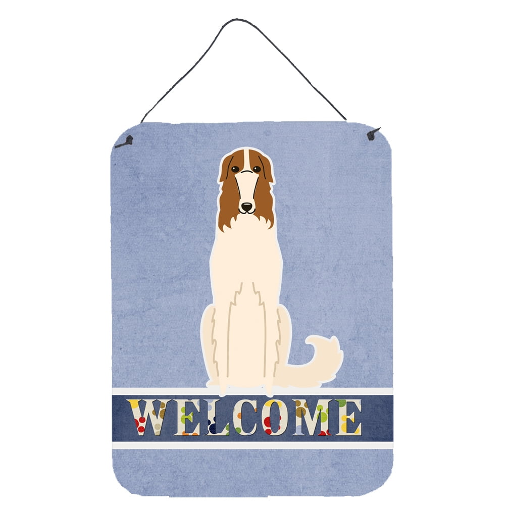 Borzoi Welcome Wall or Door Hanging Prints
