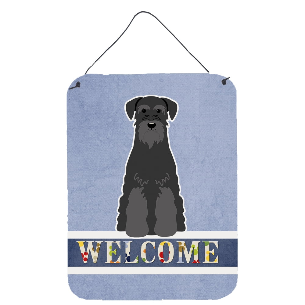 Standard Schnauzer Black Welcome Wall or Door Hanging Prints