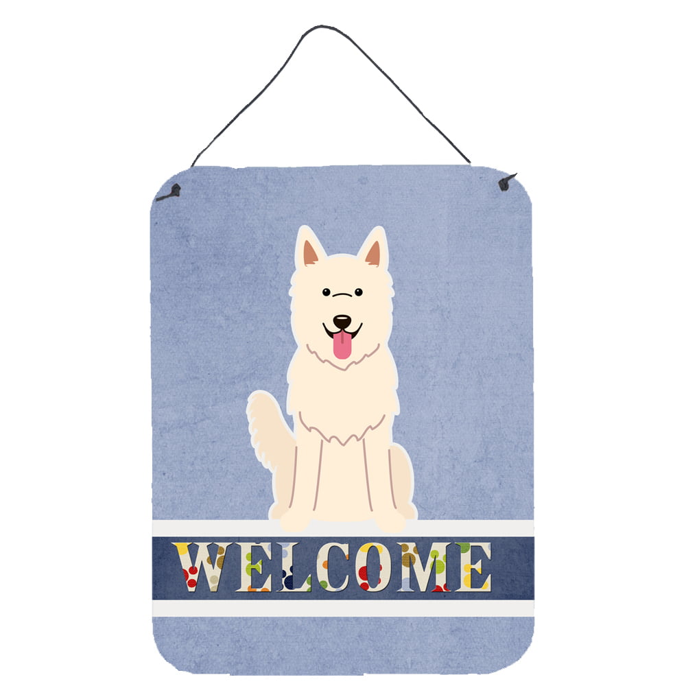 White German Shepherd Welcome Wall or Door Hanging Prints